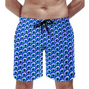 Mäns shorts Evil Eye Talisman Board Men Amulet Greek Charm Beach Quality Print Pants Stor storlek