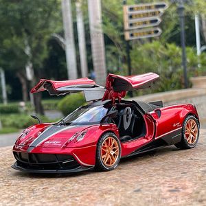 1 22 Pagani Huayra Dinastia Supercar сплав -автомобиль игрушечный автомобиль Metal Collection Модель автомобиля и легкие игрушки для LDREN T230815