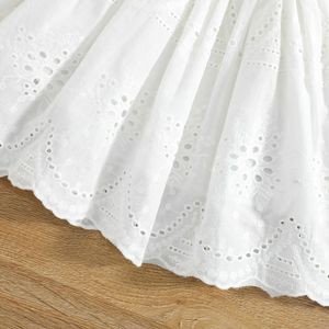 Vestidos da menina meninas elegante vestido branco verão casual sem mangas vestidos de princesa crianças roupas casuais moda 1-6y