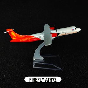 Aircraft Modle Scale 1 400 Metal Plane Model Miniature FIREFLY ATR72 Aircraft Aviation Replica Diecast Airplane Collection Kids Toy for Boy 230814