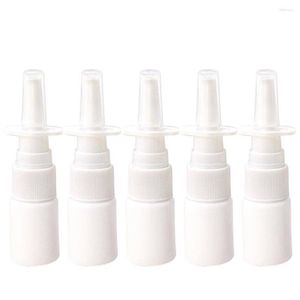 Storage Boxes 10Pcs 10Ml Spray Bottle Refillable Plastic Mist Nose Nasal Sprayer