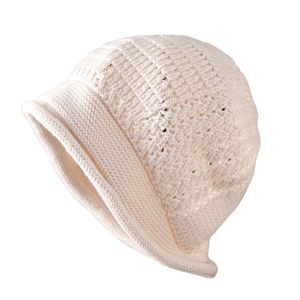 Gorro/crânio tampas femininas grãos abertos de lã mistura de malha macia mola primavera verão unissex oco para dormir gabinete de cabelo de cabelo respirável bainha laminada 230814