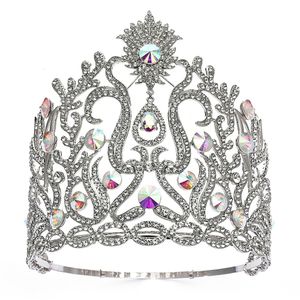 Bröllopshår smycken Levery Crystal Crowns Bridal Diadem Women Pageant Prom Hair Ornaments Wedding Bride Headpiece Jewelry Accessories 230815