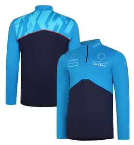 F1 racing suit men's long sleeve quick-drying T-shirt POLO shirt half zipper leisure team suit plus size customization