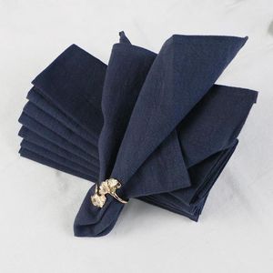 Table Napkin 4PCS 30x45cm Ramie Napkins Cloth Mat Kitchen Tableware Durable Towel For Party Holiday Family Dinners Weddings Decor