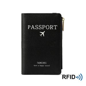 3pcs Thopent di carte RFID PU Stampa per lettere impermeabili Busines Porta di viaggio Long Travel Cover Mescola Colore