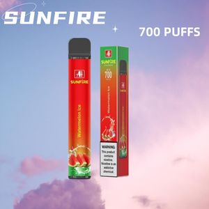 Oryginalny Sunfire Do jednorazowego penu Vape 700 Puffs 0mg 20mg 30mg 50 mg 1,2 OHM Dostęp E Papieros