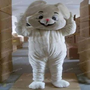Halloween White Rabbit Maskottchen Kostüm Top -Qualität Cartoon Charakter Outfits Erwachsener Größe Weihnachten Karneval Geburtstagsfeier Outdoor 265c