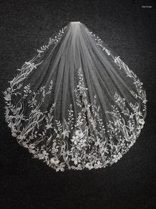 Bridal Veils Beautiful Short Lace Wedding Veil With Bling Sequins 1 Meter Layer Comb White Ivory Accessories