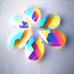 الثريا الكريستال أعلى K9 المعلقات (حلقة مجانية) الماكينة مقطوعة الزجاج مقاس 38 ملم DIY Suncatcher Drops لزينة جزء الزفاف