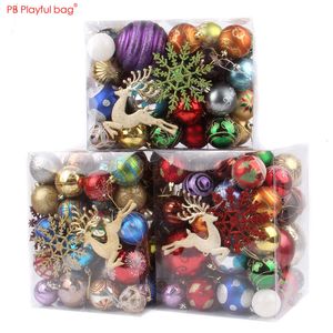 Halloween Toys Playful bag 6070pcsbox Christmas tree balls Bright and matte ball ornaments Hanging decoration Novelty toy AA56 230815