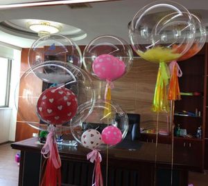Balonlarda Şeffaf Plastik Balonlar Düğün Balonları Akşam Yemeği İçin Dekorasyon Noel Arifesi Parti Malzemeleri 18inch7164956