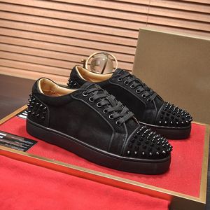 Kırmızı Kauçuk Dip Sneaker Tasarımcı Ayakkabı Düz ​​Spike Ayakkabıları Günlük Tenis Ayakkabı Platformu Paten Eğitmeni Erkekler Kadınlar Yüksek kaliteli 36-45