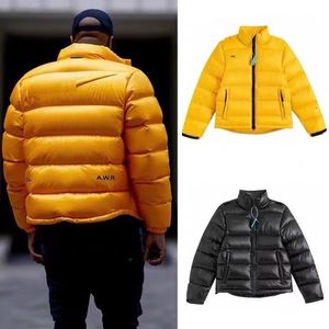 Men's black puffer jacket down parkas clothes padded coats keep warm outerwear cold protection badge down cotton coat mens and women oversized athleisure M821