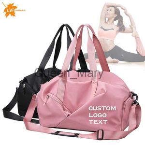 Duffel Bags Großhandel Custom Women Sports Sportsbeutel Reisetasche Trockener Nassbeutel Handtasche Schwimmwochenende Fitness -Trainingstasche Männer Druckname J230815