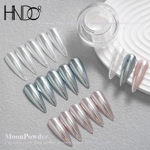 Nail Glitter HNDO 11 Color Moonlight Aurora Chameleon Powder Bright Mirror Effect for Manicure Art Design Pigment Dust CM 230814