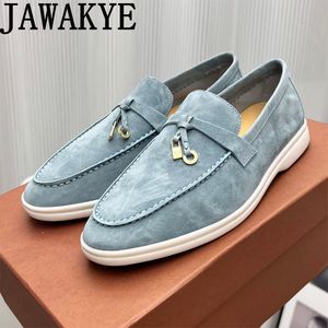 Sukienka buty marki męskie leniwe mokasyny guma gumowa Sole Casual Flat Kid Kid Suede Skórzane skórzane mokasyny Moccasins Walk Men 230814