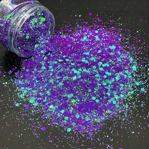 Nail Glitter 10g Art Chunky Flakes Cosmetic Super Shiny Wedding es Mix Holographic Craft Iridescent Hex Poly Tumbler 230814