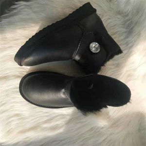 Elbise ayakkabıları 2022 kadın bot kar botları gerçek koyun derisi deri moda ayak bileği botları% 100 doğal kürk sıcak yün bot ayakkabı x230519