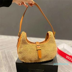 Einkaufstaschen Lamm Woll Schulter Handtasche Winter Plüsch Tasche Designer Frauen umgehen Crossbody -Geldbörse