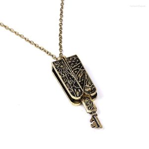 Pendant Necklaces Fashion Vintage Charm Box Key Necklace Can Open Lolita Grimm Jewelry For Men Women