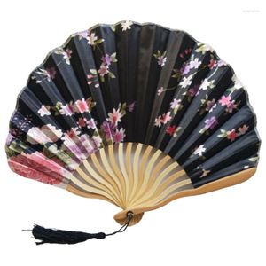 Dekorativa figurer Kinesiska klassiska fällbara fläkthandhållen Bambu Paper Party Wedding Decor Vintage Fans