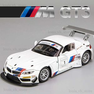 1 24 BMW Z4 GT3 M4 BMW M6 CSL 레이싱 자동차 합금 자동차 모델 자동차 장난감 다이 캐스트 캐스팅 사운드 및 LDREN 차량 T230815에 대한 가벼운 자동차 장난감