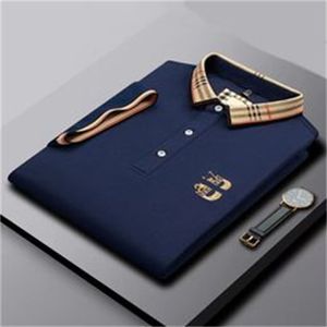 Мужские дизайнерские поло Высококачественная хлопковая рубашка поло с вышивкой и короткими рукавами, мужская футболка, корейская модная одежда, летний роскошный топ