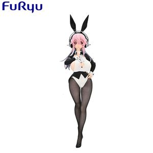 Action Toy Figures Original Genuine FuRyu 30cm Super Sonico PVC Anime Collectible Cute Model Doll Toys For Girl Christmas Gifts Drop 230814