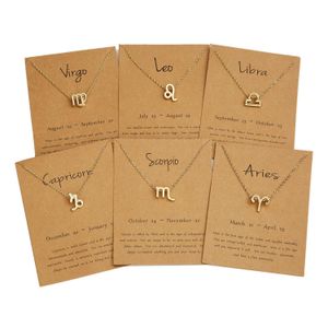 Anhänger Halsketten verkaufen 12 Sternhalte Halskette Klassiker Sier Gold Geschenkkarte Zodiakschild Kreuzkette Schmuck Drop Lieferung Anhänger Dhocu