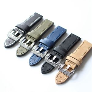 Watch Bands High Quality Compatible For PAM 20 22 24 26 mm Leather Men Watches Band Clock Male Straps personality buckle 230814