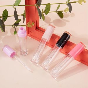8ML Empty Lip Gloss Bottles Tube Round Refillable Lip Glaze Bottle with Wand Tip, Mini Lip Oil Samples Vials Container for Travel Opijl