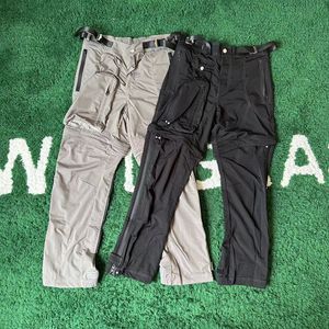 Calças originais arquivamento distante wookvibe shorts destacáveis ​​zíper arcade nylon wook silhouette casual calças funcionais