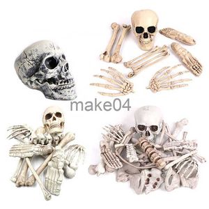 Itens de novidade 1228pcs Halloween Skeleton Bones Halloween Party Skull Decorations Ornamentos assombrados sala de terror Modelo realista Adeços J230815