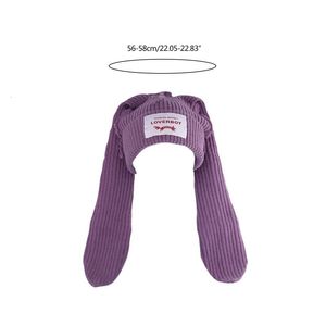 Capés de gorro/caveira Skullies Beanie Longo ouvido Capinho de malha de malha de chapéu de coelho fofo Chapéus para mulheres Chapéus quentes de inverno Caps quentes R7RF 230814