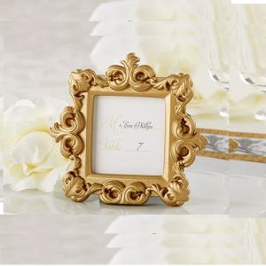 Resin Baroque Gold place card holder wedding birthday party photo frame table decoration 50pcs lot wholesalesZZ