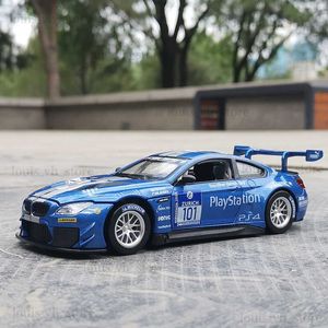 1 32 BMW M6 GT3 RALLY CARY ALLOY MODEL CAR TOY DICASTSキャスティングサウンドとライトカーのおもちゃをLDREN車両T230815