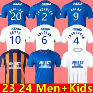 23 24 Rangers Futbol Formaları FC Kid Kit 2023 2024 Futbol Gömlek Versiyonu Evde Üçüncü 3. Geansaidhean Ball Coise Hagi Jack Colak Davis Lawrence Kent Kamara