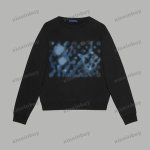 xinxinbuy erkek kadın tasarımcı sweatshirt deniz yosunu mercan renkli grafiti baskısı kazak gri mavi siyah beyaz s-2xl