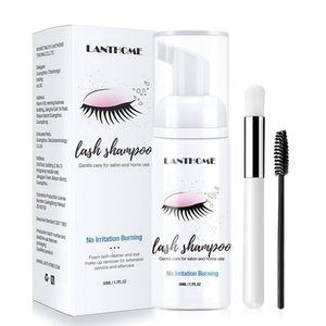 50 ml Eyelash Extensions Brush Shampo Kit Eyelash Extension Lime Eye Lash Cleaning Foam Pump Design Ingen stimulering Makeup Clean E114