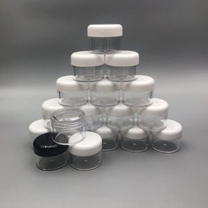 30 g 30 ml/1oz återfyllningsbart plastskruvlock lock med tydlig bas tom kosmetisk burk för nagelpulverflaska ögonskugga container sgvxv