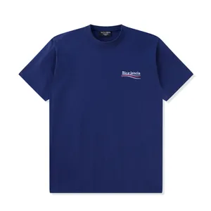 BLCG LENCIA UNISEX 여름 티셔츠 여성 대형 헤비급 헤비급 100%면 직물 트리플 스티치 솜씨 플러스 사이즈 탑 티스 SM130168