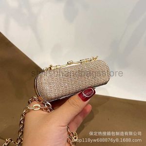 Cross Body 2023 Fashion Korean Edition Colorful Diamond New Lipstick Bag Street Cool Chain Crossbody Bag Dinner Bag Earphone Bagstylishhandbagsstore