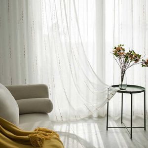 Curtain White tulle curtains for living room bedroom Colorful striped Modern sheer curtain drape window