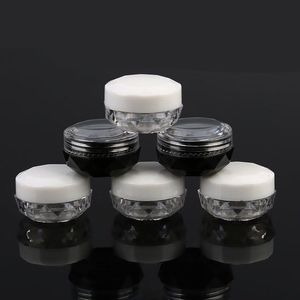 3ML 5G Scatola per crema a forma di diamante Bottiglia in acrilico Crema per diamanti Glitter per unghie Vasi per trucco Vasetti per crema Imballaggio cosmetico Igxka