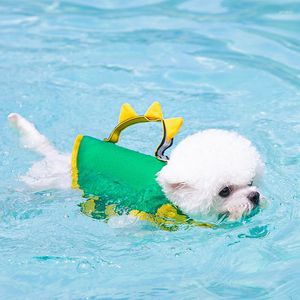 犬のアパレル服ライフジャケット夏の水着ペット中程度と小型犬が水で遊ぶ順応性のある浮力服