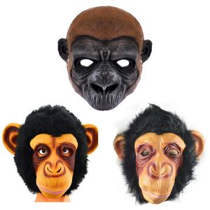 Maschere da festa di Halloween gorilla maschera novità scimmia orangutan scimpanzé maschere divertenti maschera per animali da festa di halloween costume costume oggetti di scena party 230814