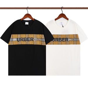 Designer masculino Designer de camisa para homens camiseta feminina clássica xadrez com carta impressão de letra Casual Casual Manga curta Camiseta de camiseta