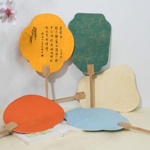 Figuras decorativas Artista clássico chinês Diy Hand Fan Caligrafia Criação Xuan Fãs de papel em branco Fornecimento de arte