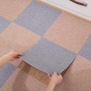 Teppiche selbstklebender Teppich Platz 30x30 cm Bodenstock Abnehmbarer Aufkleber für DIY-Hauseinrichtung Wandfliesen Flur Innenmatten